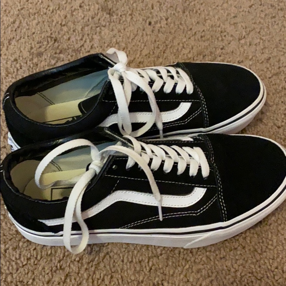 Black and white old school vans
